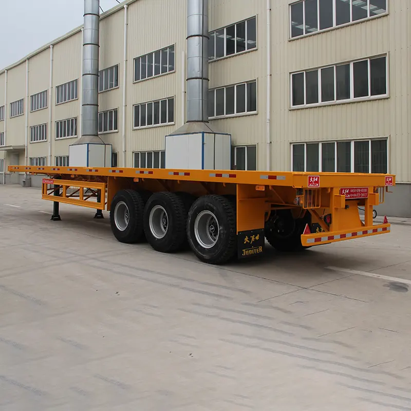 12.4m 3-axe flatbed semi sex cum FUWA 13T axem