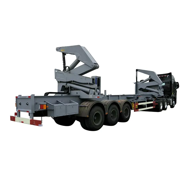 20ft Sidelifer Part Loader continens Semi Trailer with Xcmg 37 Tons Crane