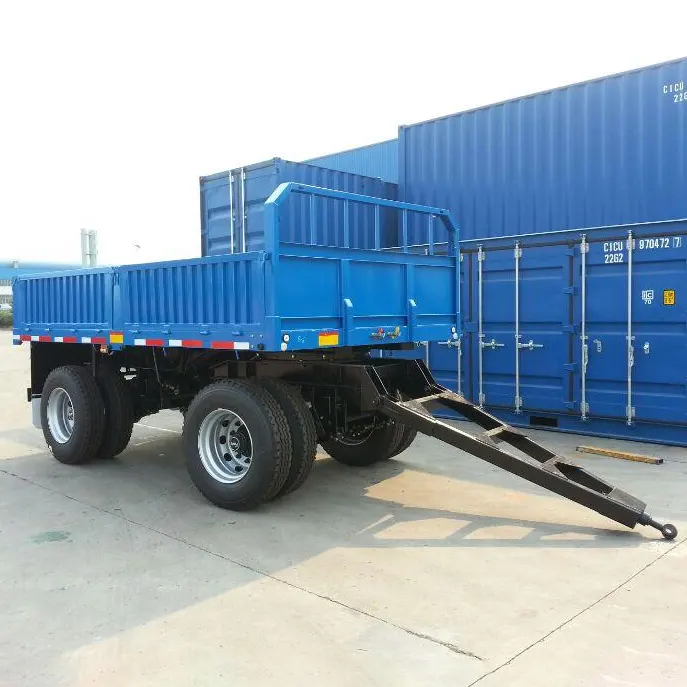 III Axles Flatbed Drawbar Trailer