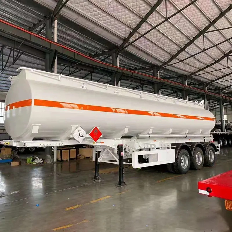 40000l Carbon Steel Oil Tanker Semi trailers with 4 Compartments