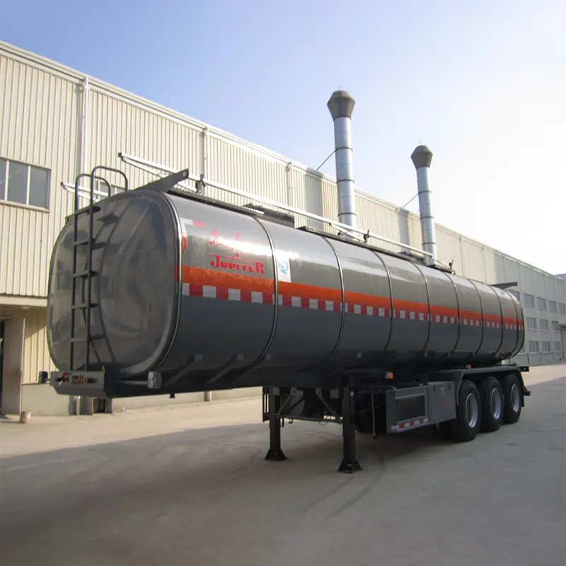 45cbm 45000l Carbon Steel Oil Tanker Semi trailers with 5 Compartments