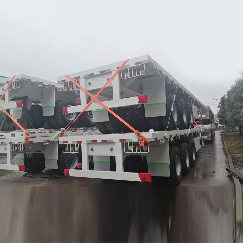 China 40ft 3 axes flatbed semi trailers manufacturer exporter