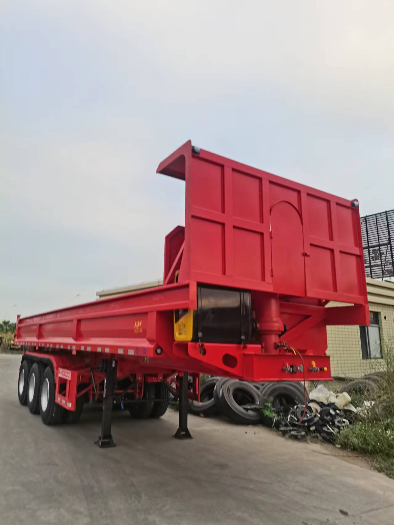 Gravis Officium U Figura Corpus Dump Semi trailers cum 60-80 tonners facultatem