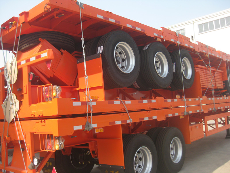 Tanzania type 40ft 3 axes flatbed semi trailers manufacturer exportatorius